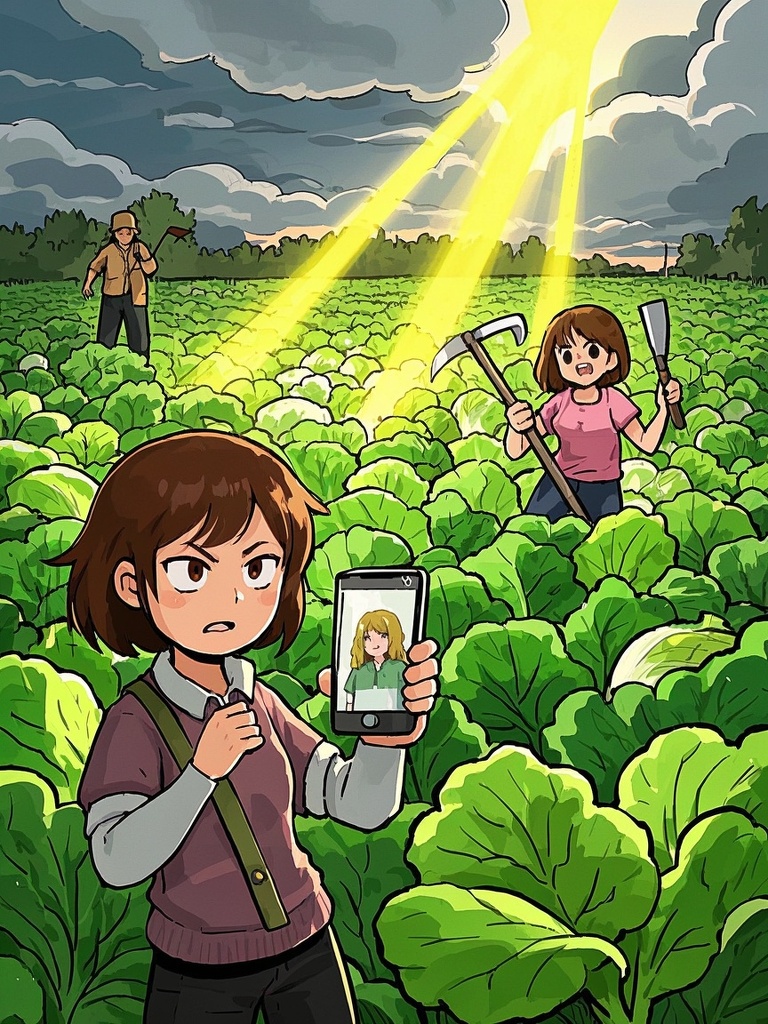 闺蜜挖我家白菜赚流量，却埋了她自己